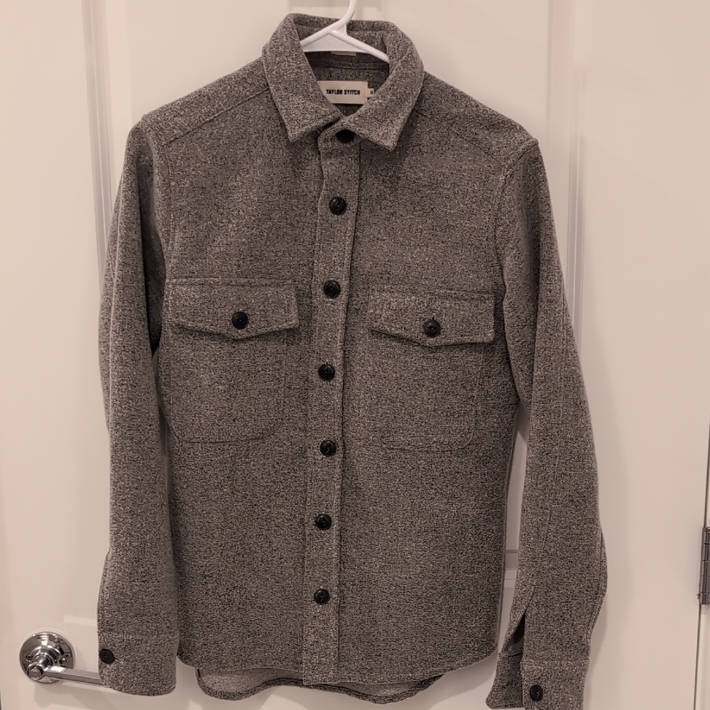 Taylor Stitch Maritime Shirt Jacket In Ash Donegal 38
